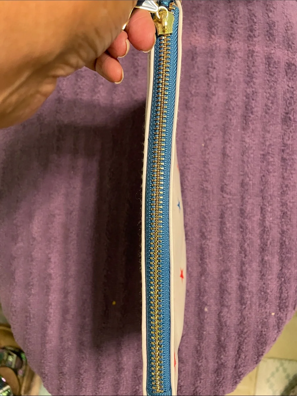 Red, White, Blue Zip Pouch -NWOT